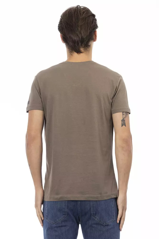 Brown Cotton Men T-Shirt - SEHABRANDS