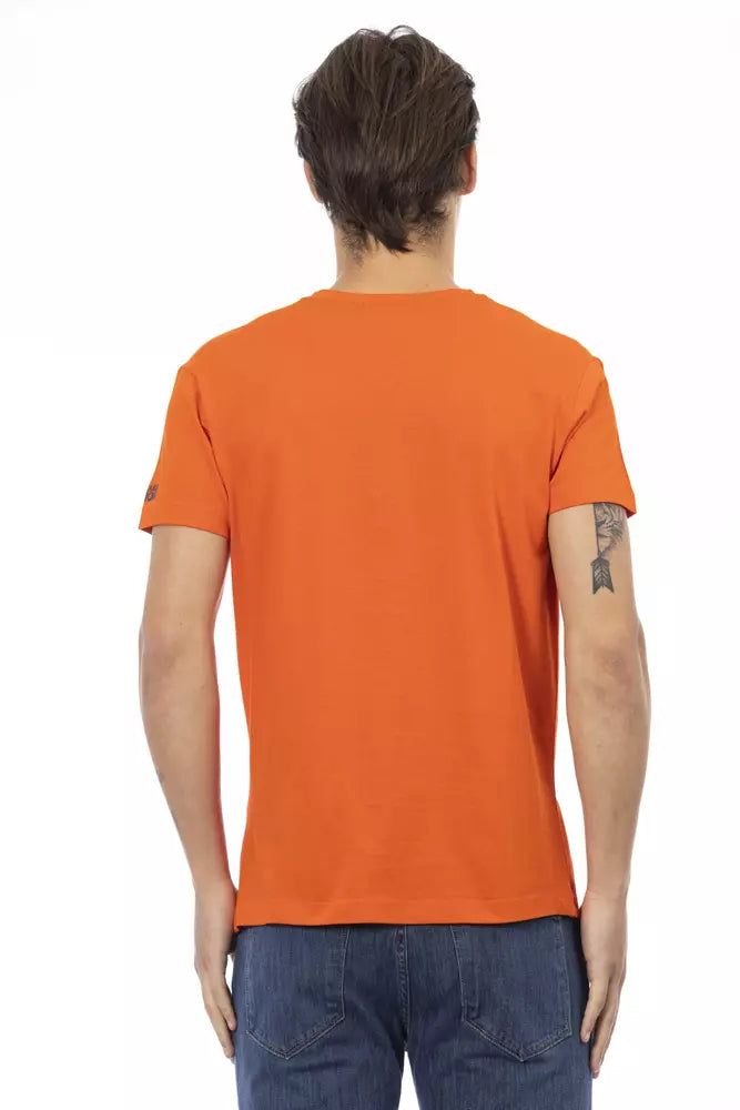 Orange Cotton Men T-Shirt - SEHABRANDS