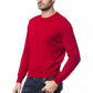 Red Merino Wool Men Sweater - SEHABRANDS