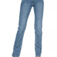 Light Blue Cotton Women Jeans - SEHABRANDS