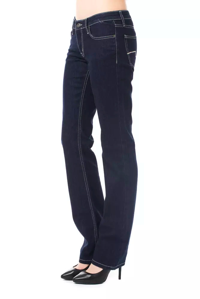 Blue Cotton Women Jeans - SEHABRANDS