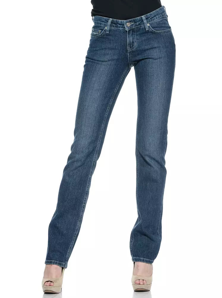 Blue Cotton Women Jeans - SEHABRANDS