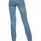 Light Blue Cotton Women Jeans - SEHABRANDS