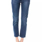 Light Blue Cotton Women Capri Jean - SEHABRANDS