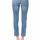 Light Blue Cotton Women Jeans - SEHABRANDS