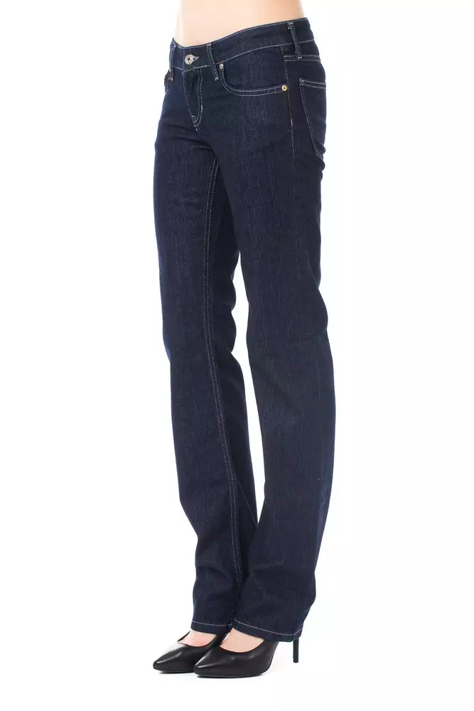 Blue Cotton Women Jeans - SEHABRANDS