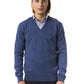 Blue Merino Wool Men Sweater - SEHABRANDS