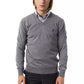 Gray Merino Wool Men Sweater - SEHABRANDS