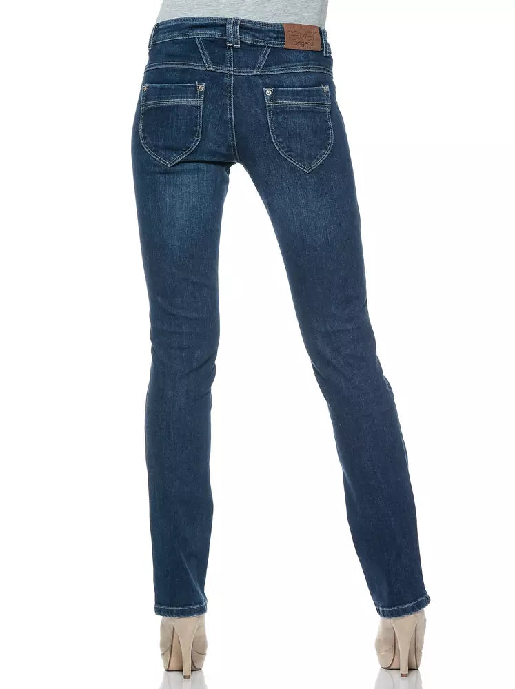 Blue Cotton Women Jeans - SEHABRANDS