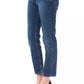 Light Blue Cotton Women Capri Jean - SEHABRANDS