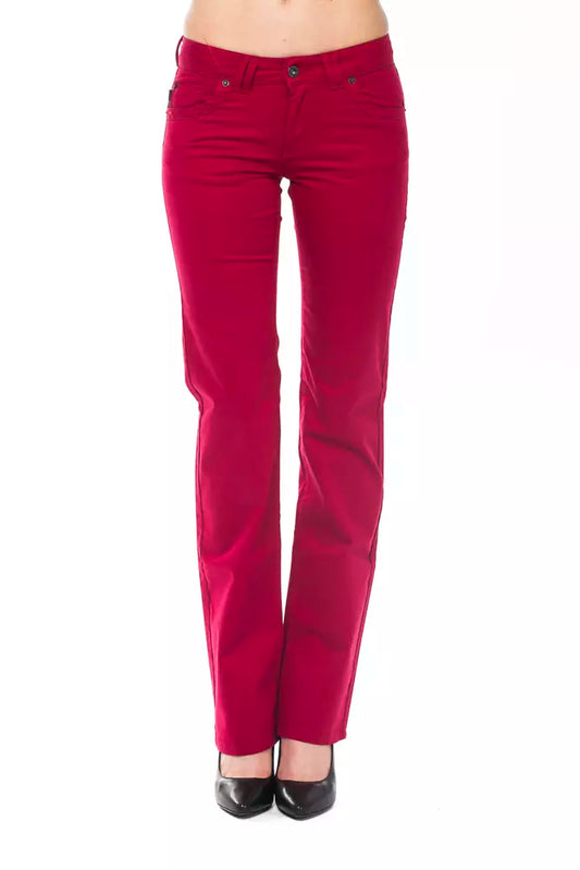 Red Cotton Women Pants - SEHABRANDS