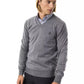 Gray Merino Wool Men Sweater - SEHABRANDS