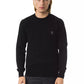 Black Merino Wool Men Sweater - SEHABRANDS