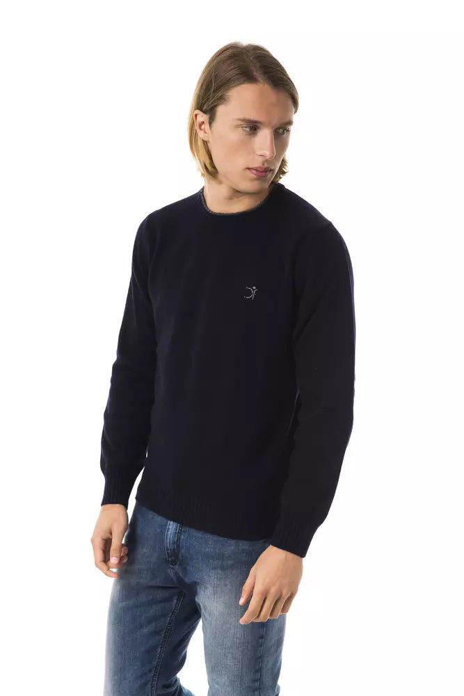 Blue Wool Men Sweater - SEHABRANDS