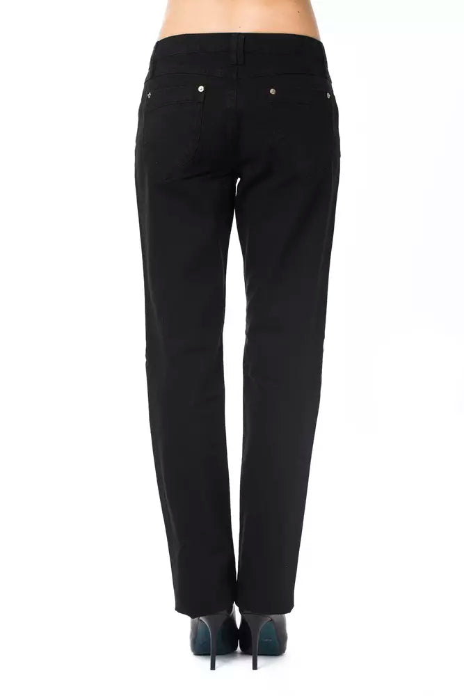 Black Cotton Women Jeans - SEHABRANDS