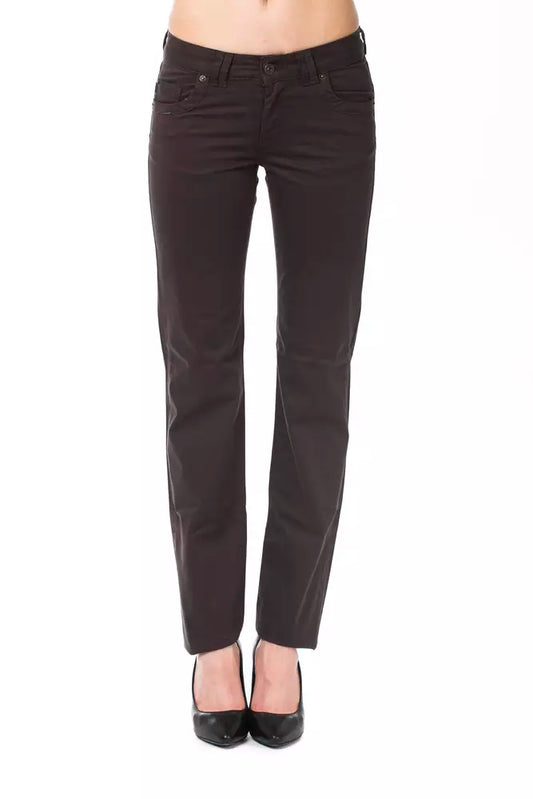 Brown Cotton Women Pants - SEHABRANDS