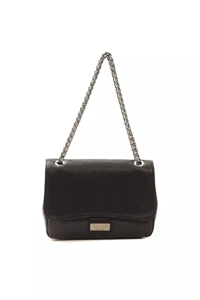 Black Leather Women Crossbody Bag - SEHABRANDS