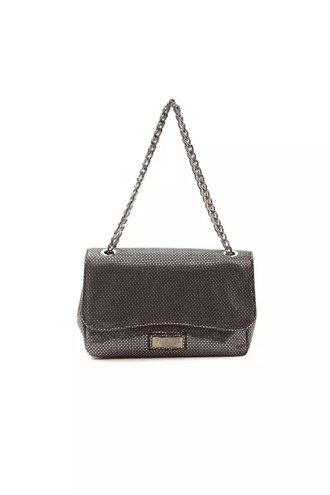 Gray Leather Women Crossbody Bag - SEHABRANDS