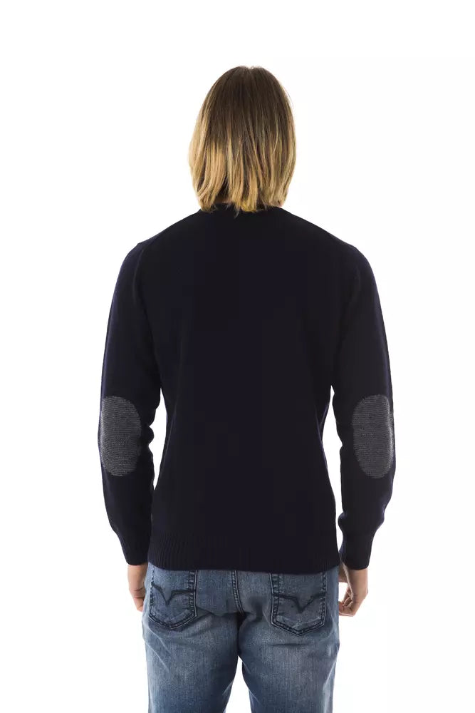 Blue Wool Men Sweater - SEHABRANDS