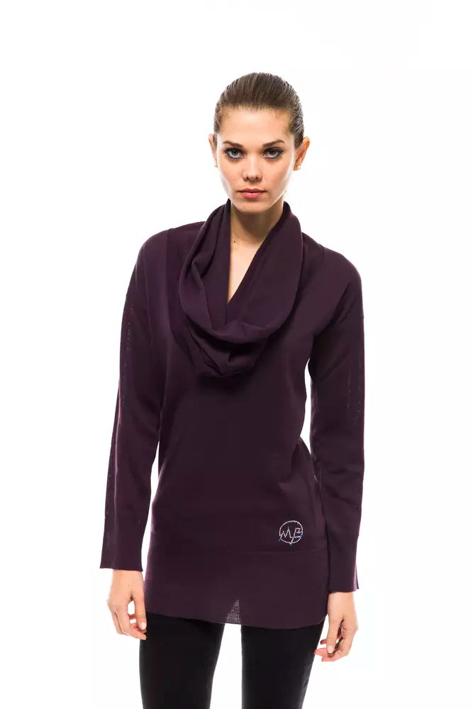 Purple Wool Women Sweater - SEHABRANDS