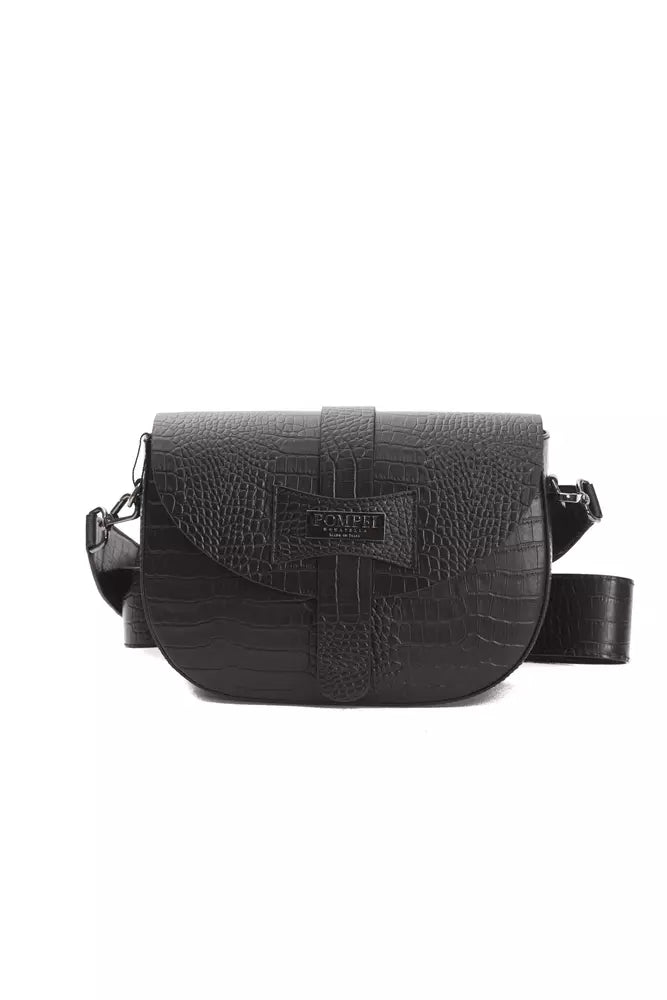 Black Leather Women Crossbody - SEHABRANDS