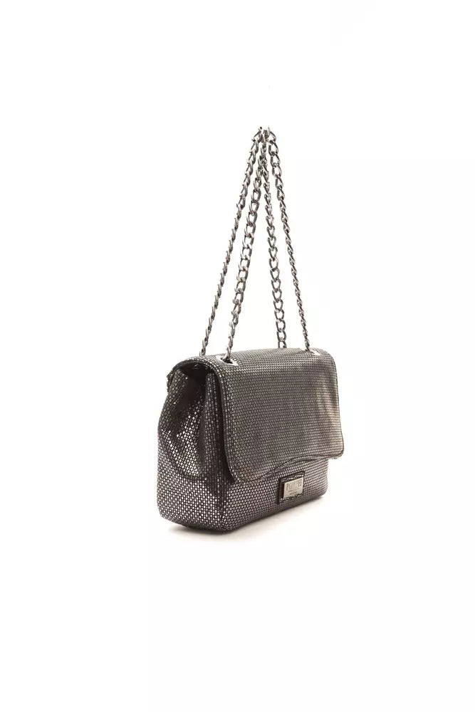 Gray Leather Women Crossbody Bag - SEHABRANDS