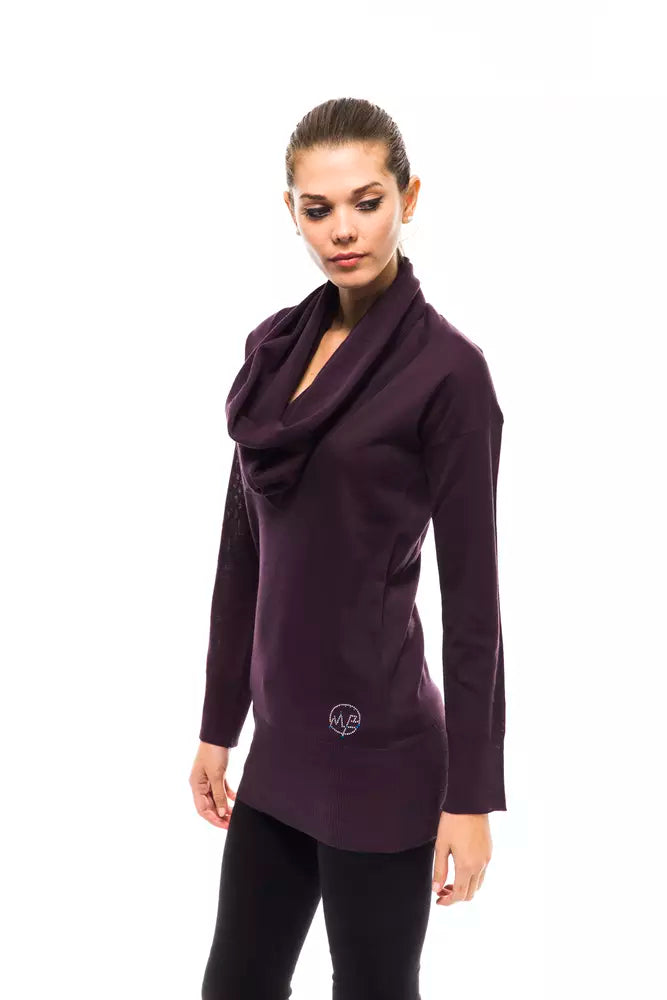 Purple Wool Women Sweater - SEHABRANDS