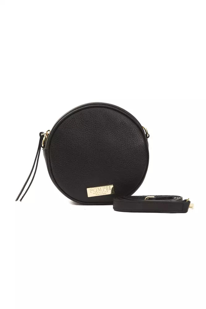 Black Leather Women Crossbody Bag - SEHABRANDS