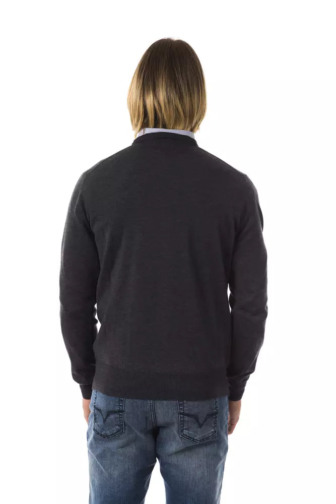 Gray Merino Men Sweater - SEHABRANDS