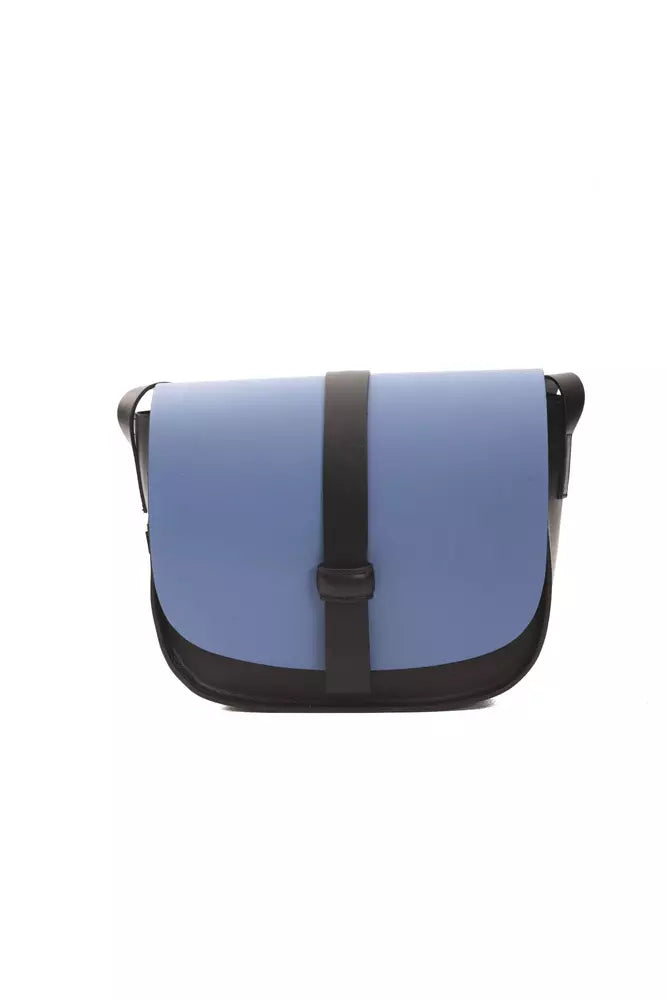 Blue Leather Women Crossbody Bag - SEHABRANDS