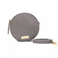 Gray Leather Women Crossbody Bag - SEHABRANDS