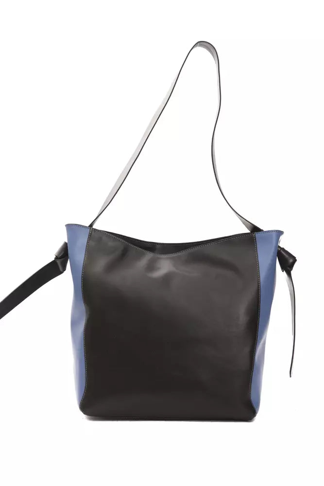 Black Leather Women Shoulder Bag - SEHABRANDS