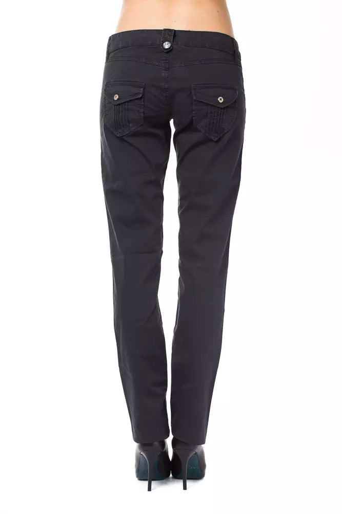 Blue Cotton Women Pants - SEHABRANDS