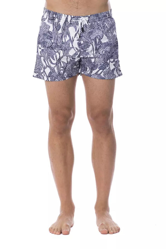 Light Blue Polyester Mens Swimwear - SEHABRANDS