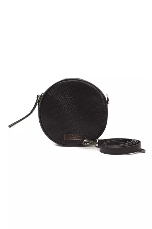 Black Leather Women Crossbody Bag - SEHABRANDS