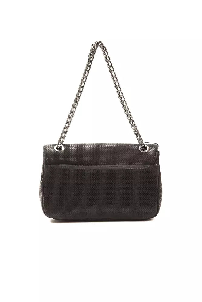 Black Leather Women Crossbody Bag - SEHABRANDS