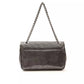 Gray Leather Women Crossbody Bag - SEHABRANDS