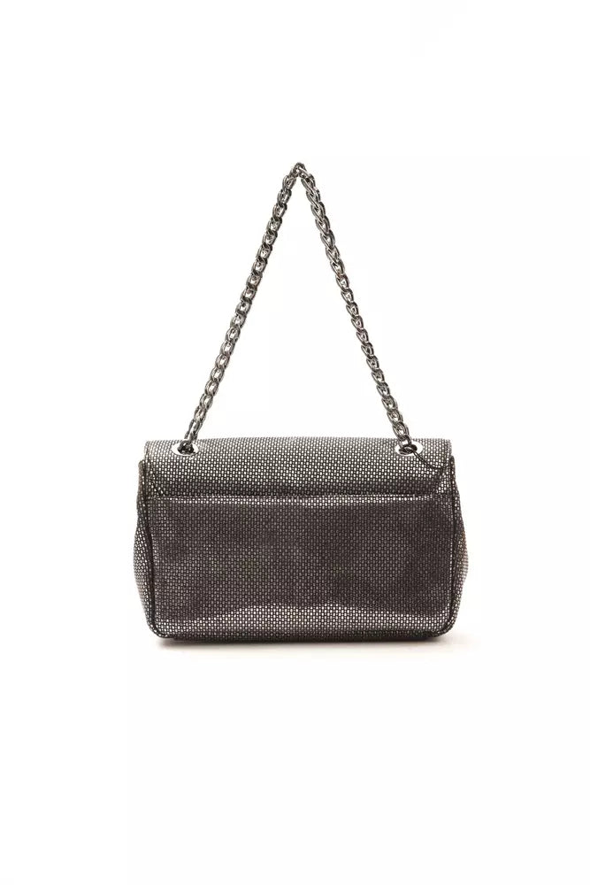 Gray Leather Women Crossbody Bag - SEHABRANDS