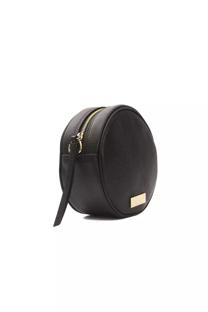 Black Leather Women Crossbody Bag - SEHABRANDS