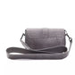 Gray Leather Women Crossbody Bag - SEHABRANDS