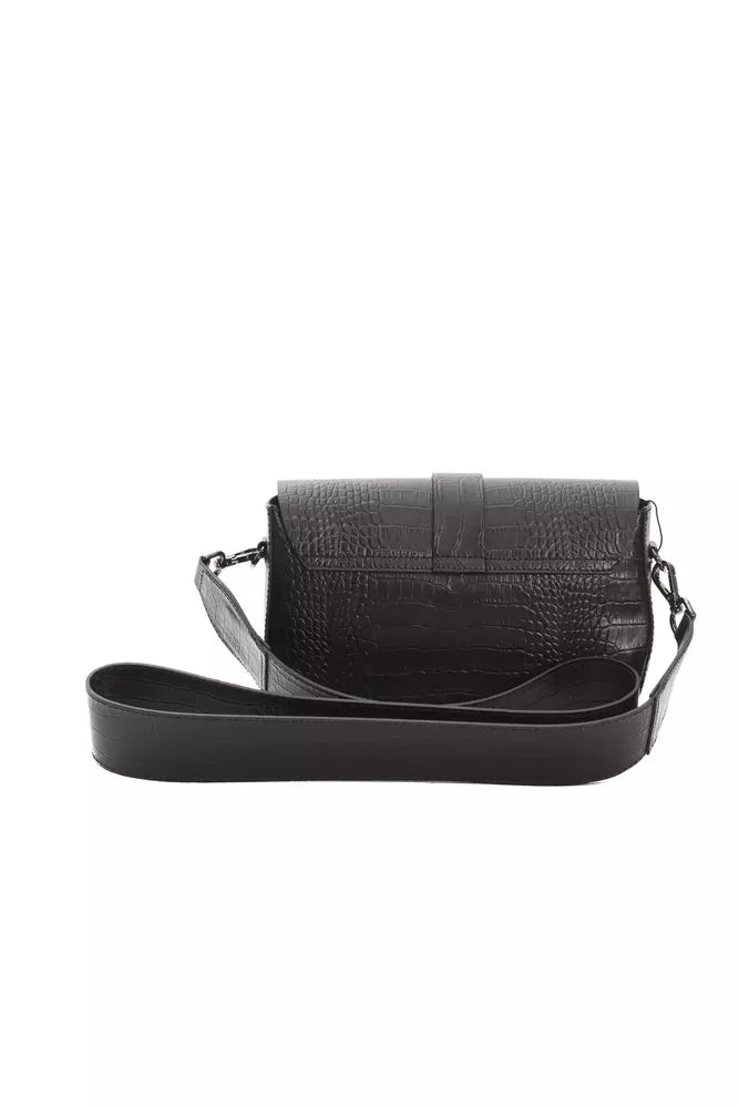 Black Leather Women Crossbody - SEHABRANDS