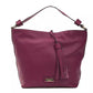 Burgundy Leather Women Shoulder Bag - SEHABRANDS