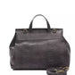 Gray Leather Women Handbag - SEHABRANDS