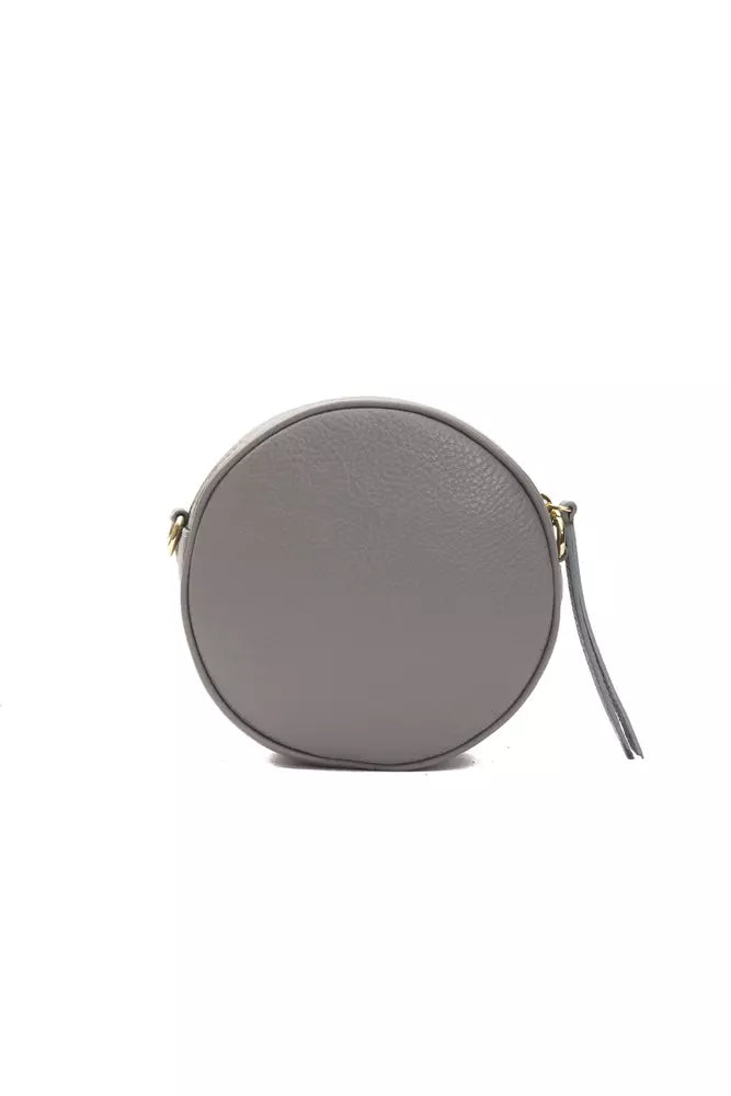 Gray Leather Women Crossbody Bag - SEHABRANDS