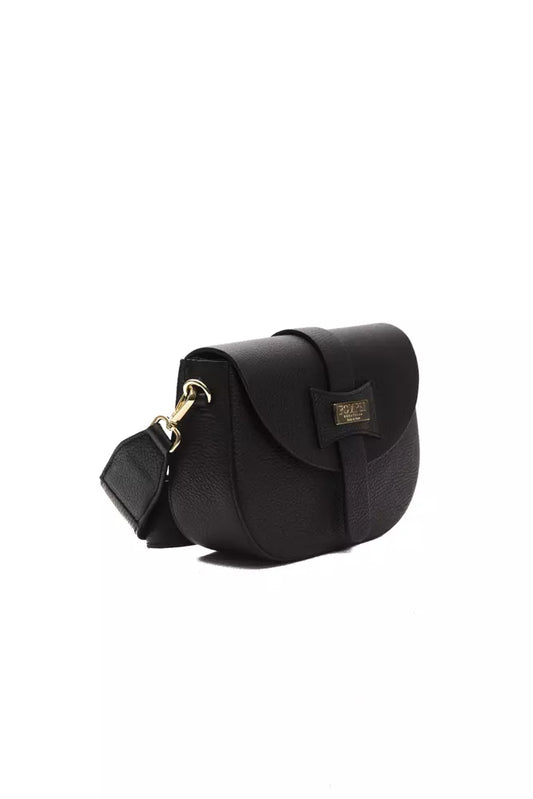 Black Leather Women Crossbody Bag - SEHABRANDS