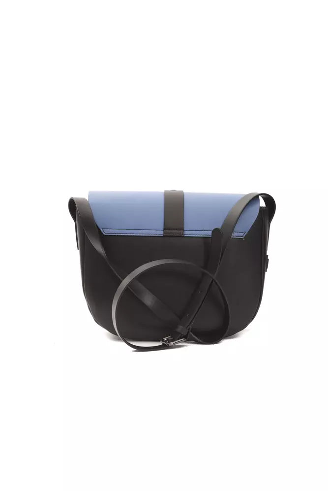 Blue Leather Women Crossbody Bag - SEHABRANDS