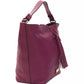 Burgundy Leather Women Shoulder Bag - SEHABRANDS