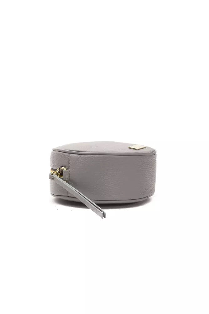 Gray Leather Women Crossbody Bag - SEHABRANDS