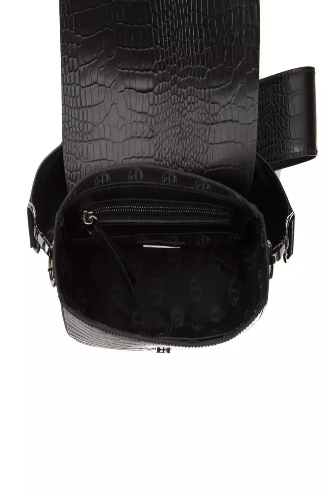 Black Leather Women Crossbody - SEHABRANDS