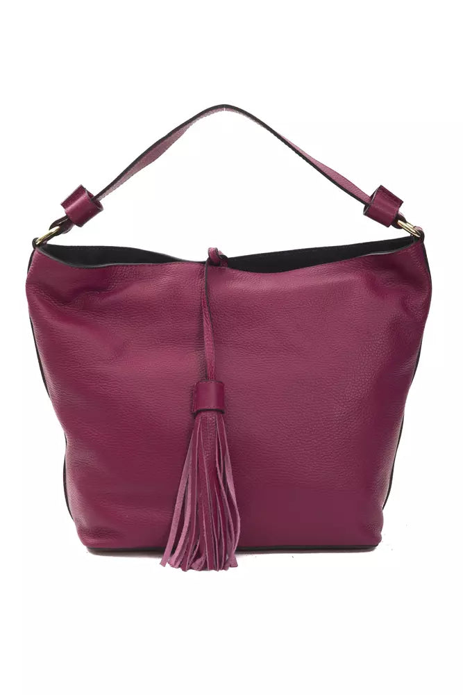 Burgundy Leather Women Shoulder Bag - SEHABRANDS